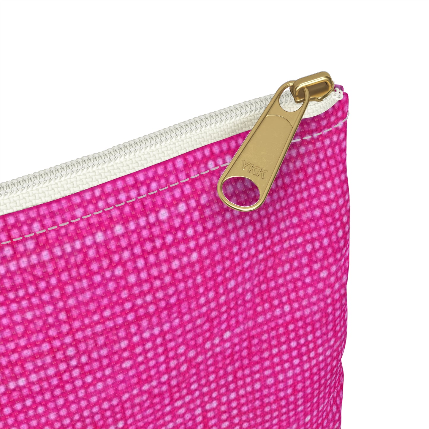 Hot Neon Pink Doll Like: Denim-Inspired, Bold & Bright Fabric - Accessory Pouch