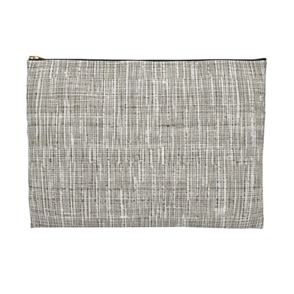 Silver Grey: Denim-Inspired, Contemporary Fabric Design - Accessory Pouch