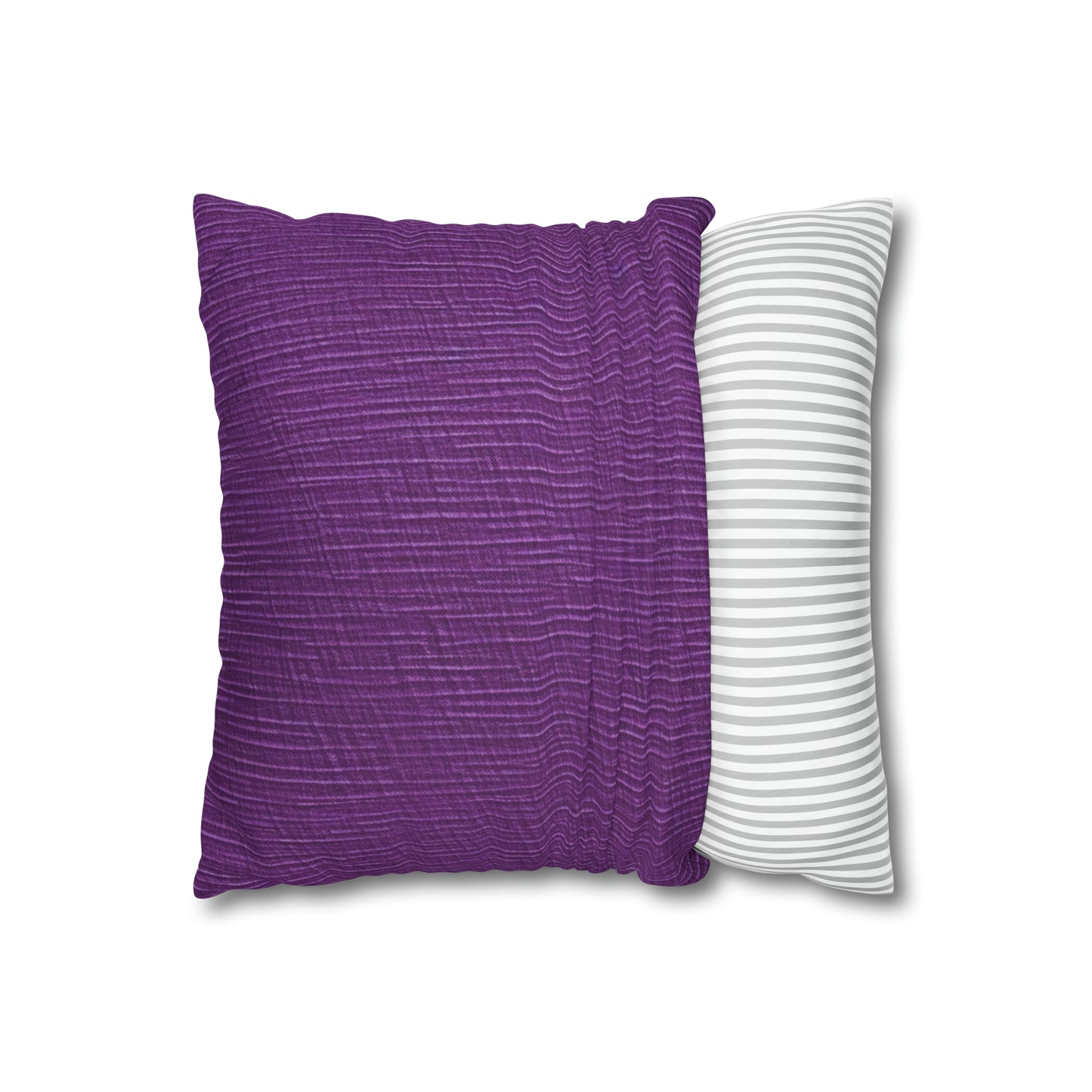 Violet/Plum/Purple: Denim-Inspired Luxurious Fabric - Spun Polyester Square Pillow Case