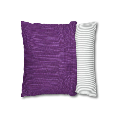 Violet/Plum/Purple: Denim-Inspired Luxurious Fabric - Spun Polyester Square Pillow Case