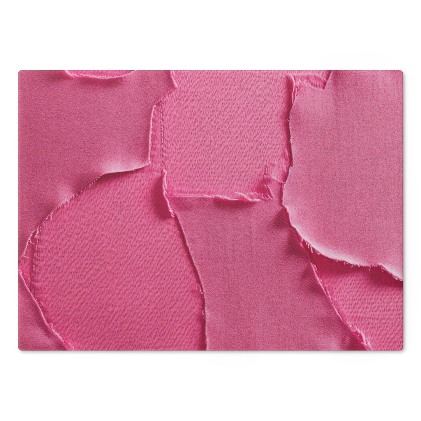 Distressed Neon Pink: Edgy, Ripped Denim-Inspired Doll Fabric - Cutting Board