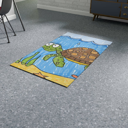 Sea Turtle Beach Sand Ocean Dobby Rug