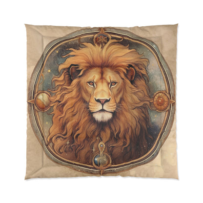 Astrological Leo Sign Vibrant Celestial Cosmic Zodiac - Comforter