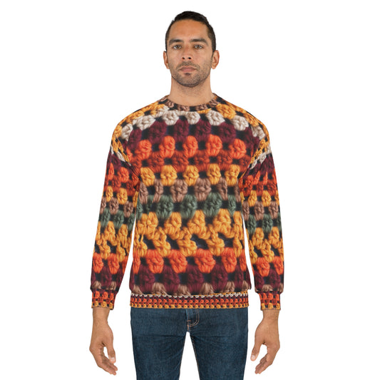 Crochet Thanksgiving Fall: Classic Fashion Colors for Seasonal Look - Unisex Sweatshirt (AOP)