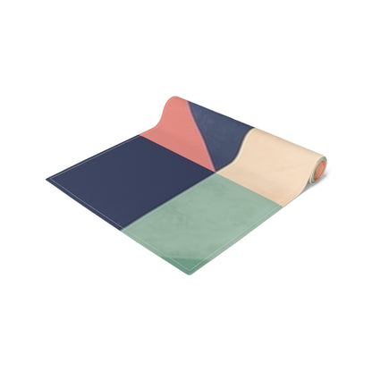 Minimalist Geometric Shapes - Pastel Decor Table Runner (Cotton, Poly)