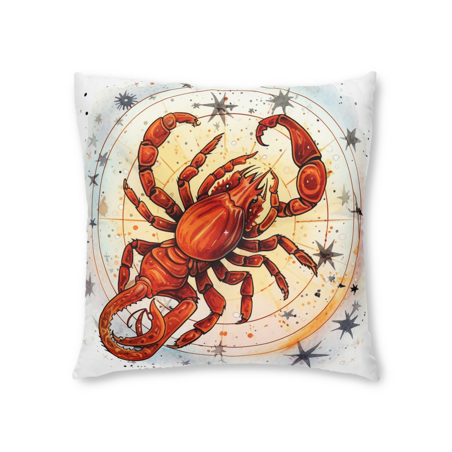 Prickly Scorpio Astrology - Sharp Zodiac Scorpion Celestial Horoscope - Tufted Floor Pillow, Square