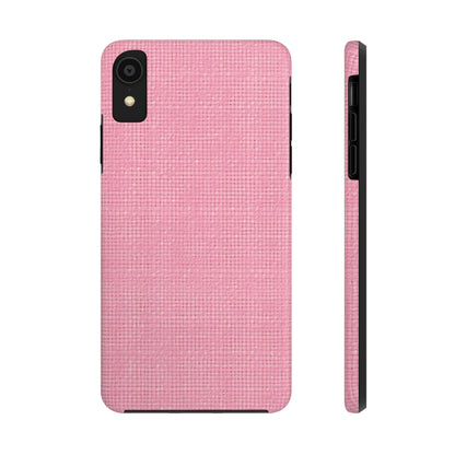 Pastel Rose Pink: Denim-Inspired, Refreshing Fabric Design - Tough Phone Cases