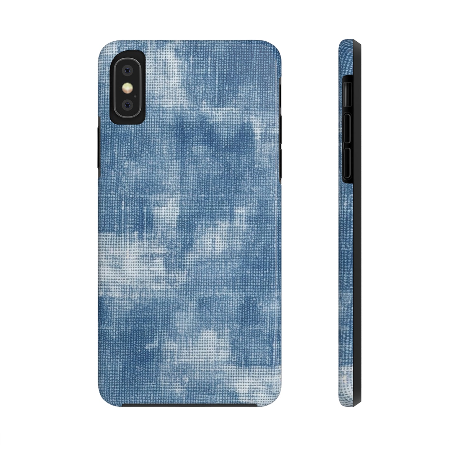 Faded Blue Washed-Out: Denim-Inspired, Style Fabric - Tough Phone Cases