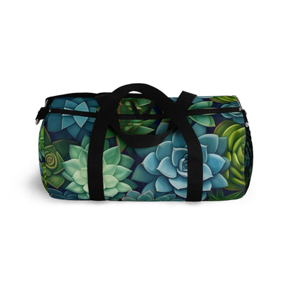 Minimalist Succulent Array - Vibrant Botanical Pattern Duffel Bag