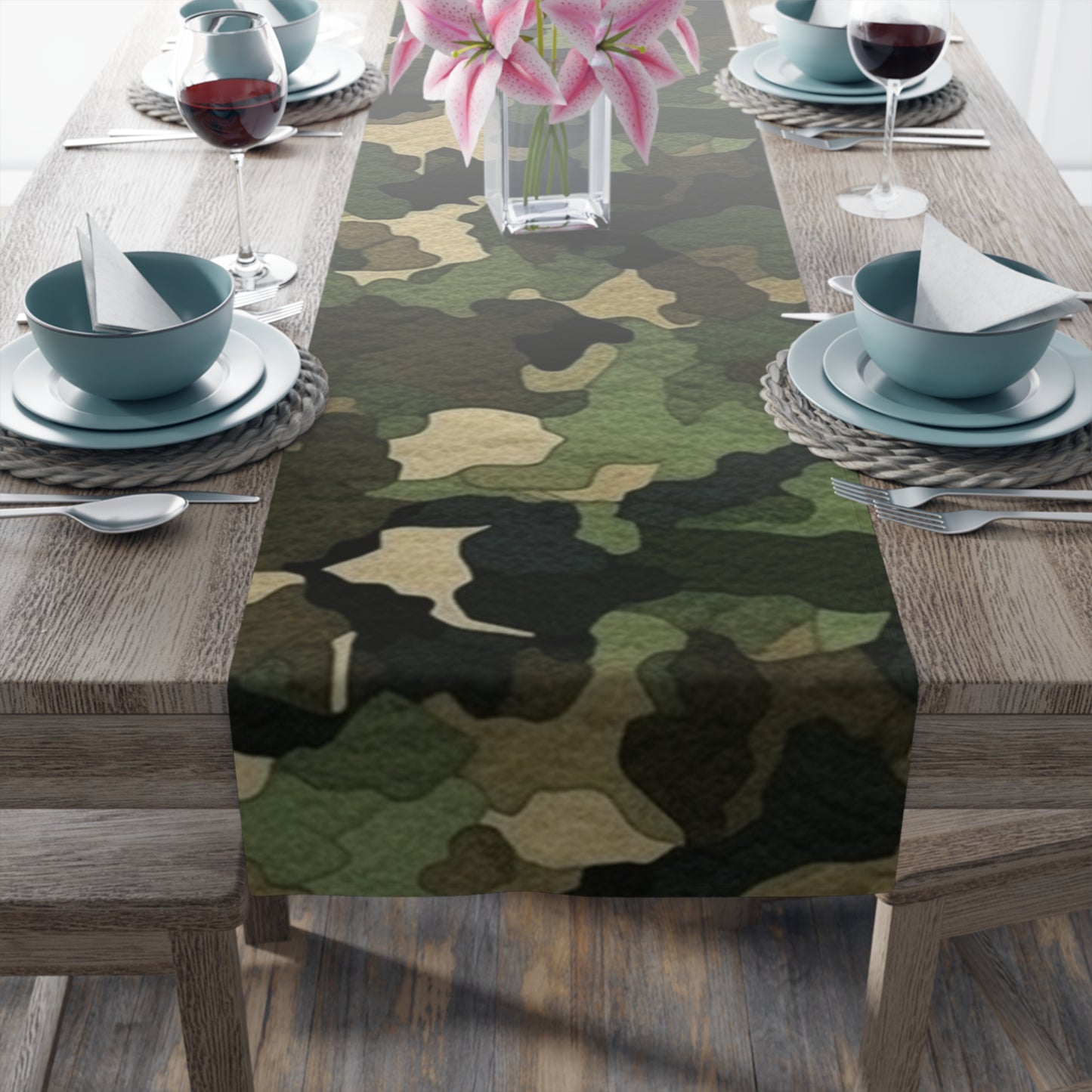 Classic Camo | Camouflage Wrap | Traditional Camo - Table Runner (Cotton, Poly)