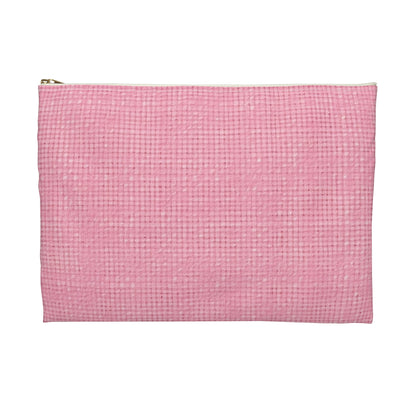 Pastel Rose Pink: Denim-Inspired, Refreshing Fabric Design - Accessory Pouch