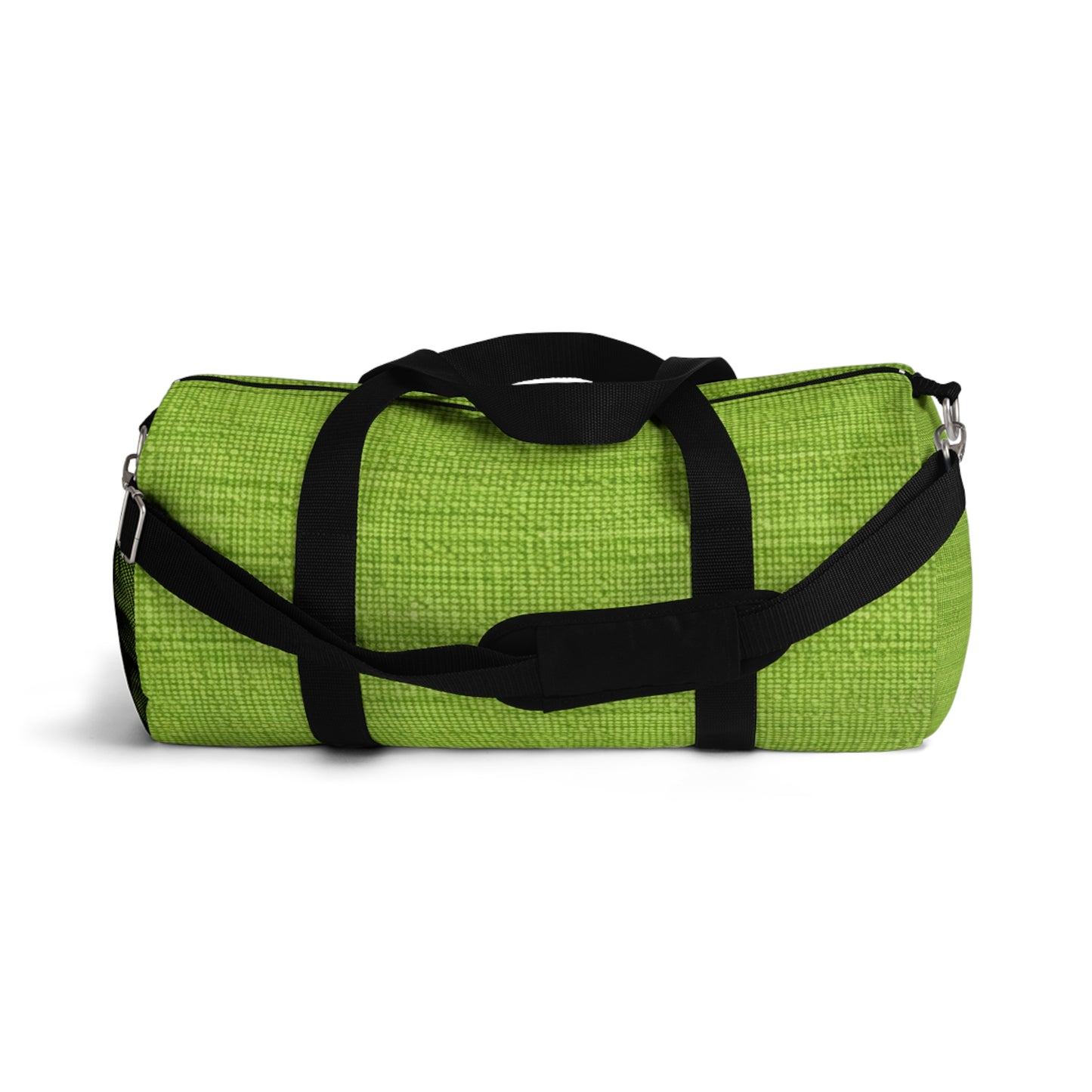 Lush Grass Neon Green: Denim-Inspired, Springtime Fabric Style - Duffel Bag