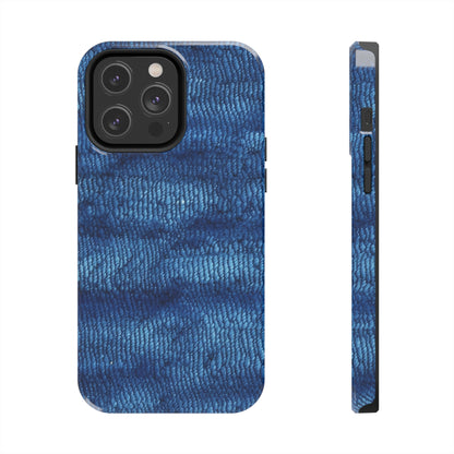 Blue Spectrum: Denim-Inspired Fabric Light to Dark - Tough Phone Cases