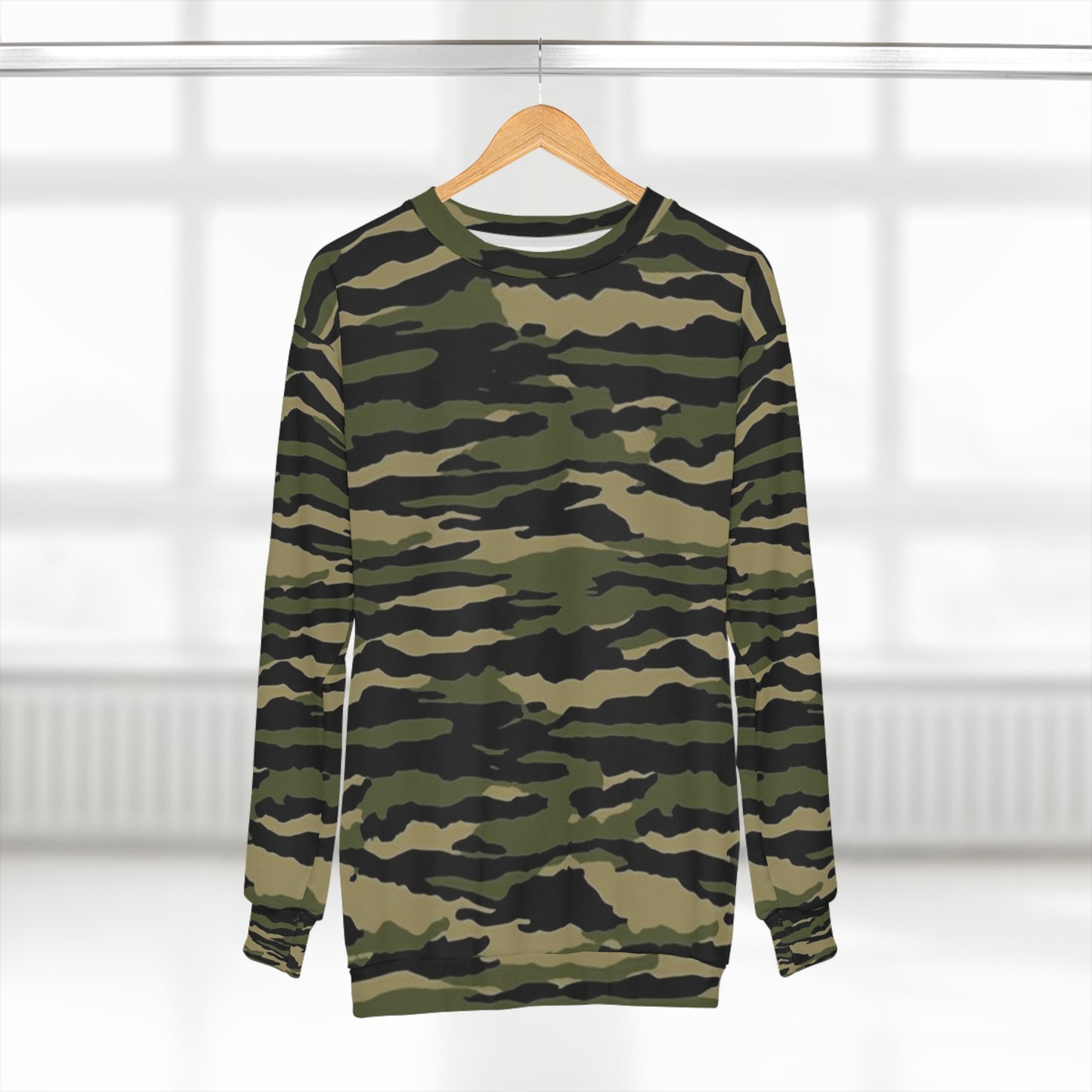 Tiger Stripe Camouflage: Military Style - Unisex Sweatshirt (AOP)