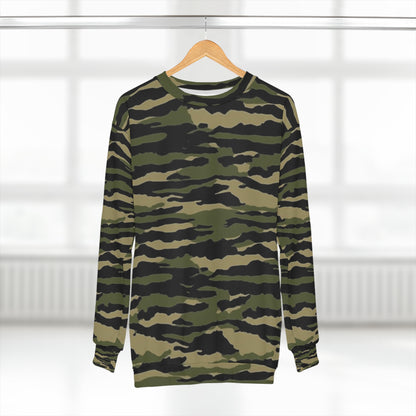 Tiger Stripe Camouflage: Military Style - Unisex Sweatshirt (AOP)