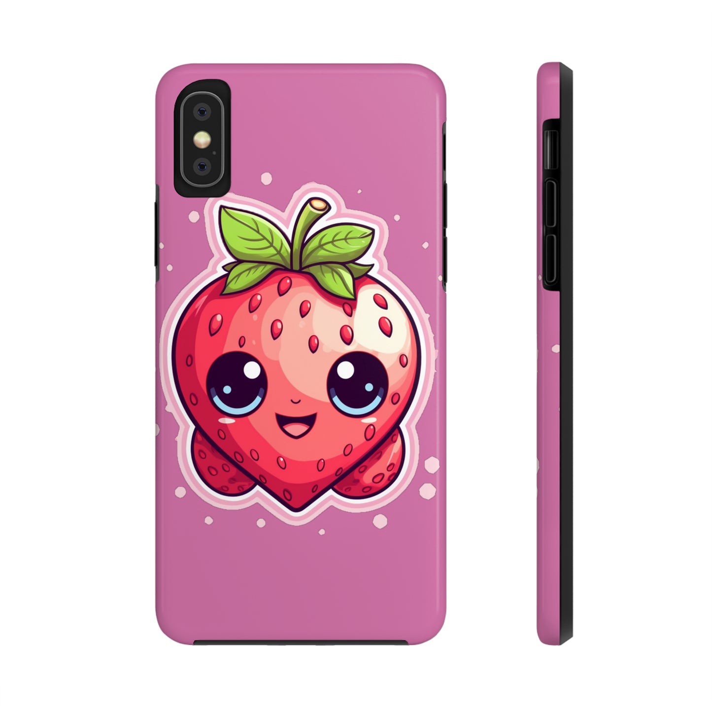 Kawaii Strawberry Adventure - Anime Classic Traditional Japanese Fruit - Otaku Artwork - Tough Phone Cases