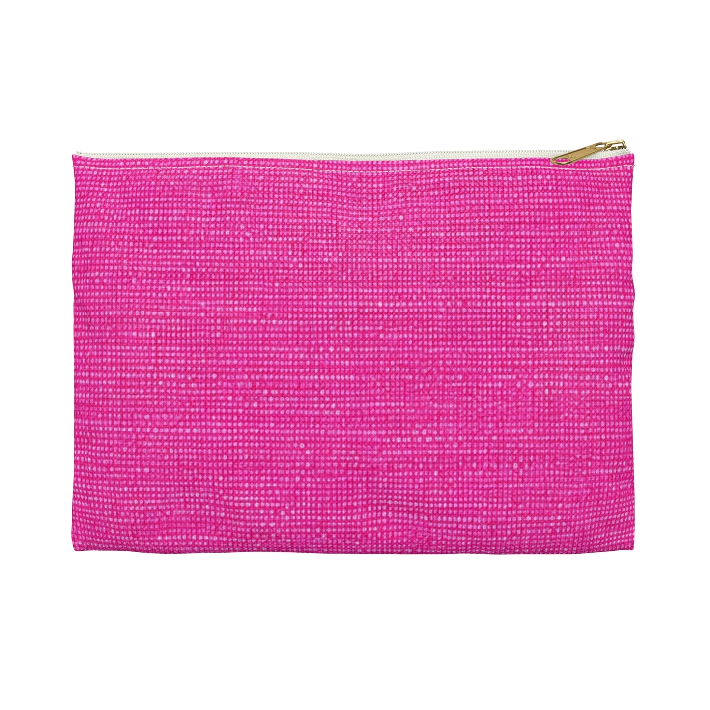 Hot Neon Pink Doll Like: Denim-Inspired, Bold & Bright Fabric - Accessory Pouch