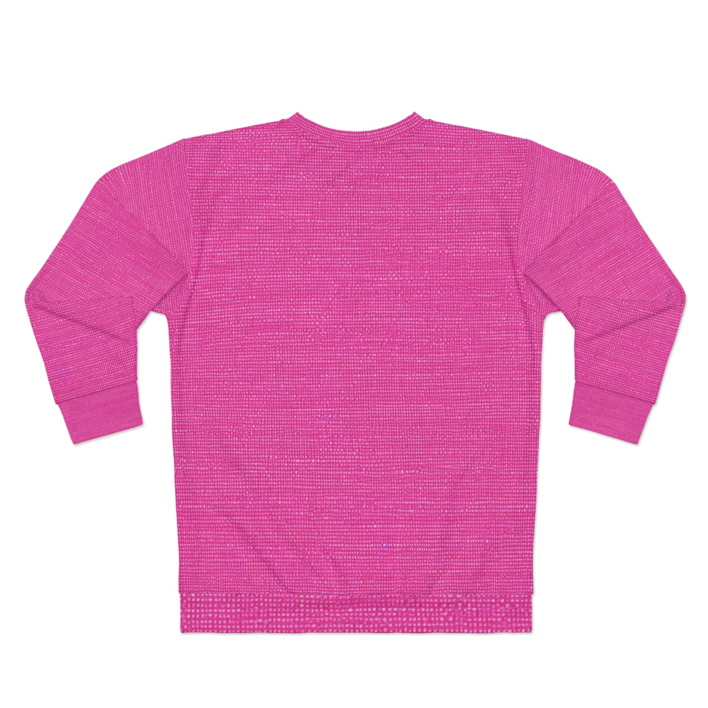 Hot Neon Pink Doll Like: Denim-Inspired, Bold & Bright Fabric - Unisex Sweatshirt (AOP)