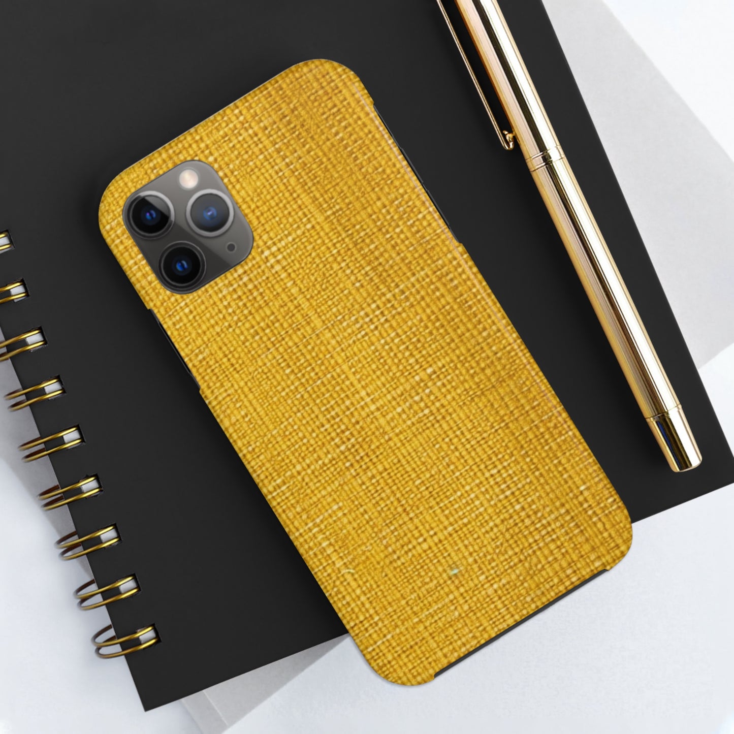 Radiant Sunny Yellow: Denim-Inspired Summer Fabric - Tough Phone Cases