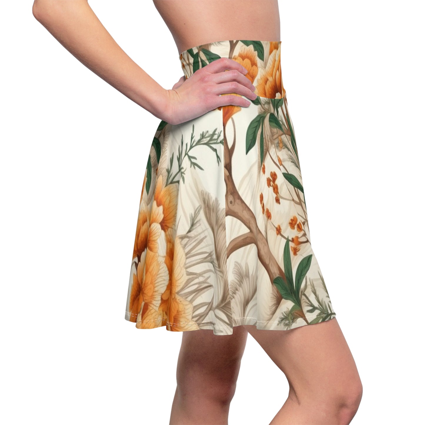 Four Seasons Beauty: Spring, Summer, Autumn & Winter Design Women's Skater Skirt (AOP)