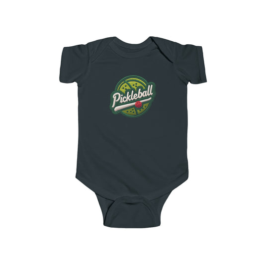 Pickleball Sport Embroider - Chenille Patch Badge - Infant Fine Jersey Bodysuit