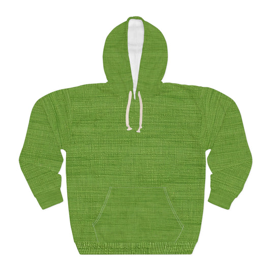 Estilo vaquero verde oliva: tela texturizada y sin costuras - Sudadera con capucha unisex (AOP) 