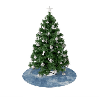 Faded Blue Washed-Out: Denim-Inspired, Style Fabric - Christmas Tree Skirts