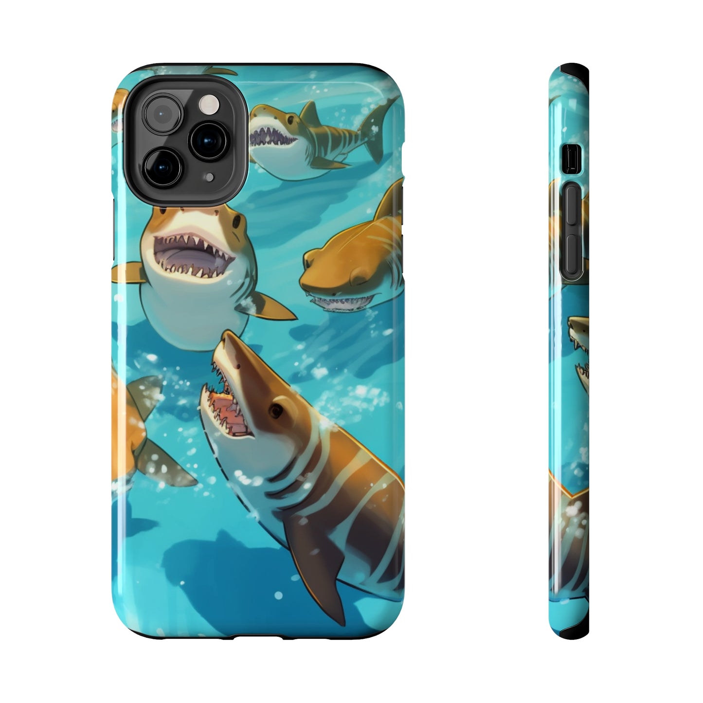 Tiger Shark: Ocean Marine Wildlife - Underwater - Tough Phone Cases