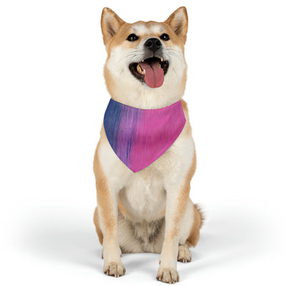 Dual Delight: Half-and-Half Pink & Blue Denim Daydream - Dog & Pet Bandana Collar