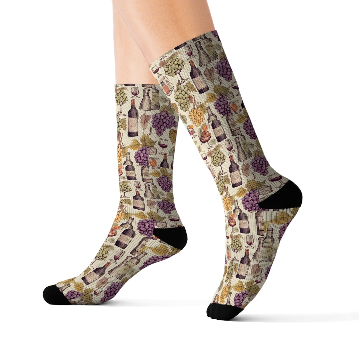 Wine Sublimation Socks