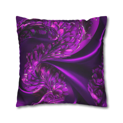 Purple Silk, Spun Polyester Square Pillowcase