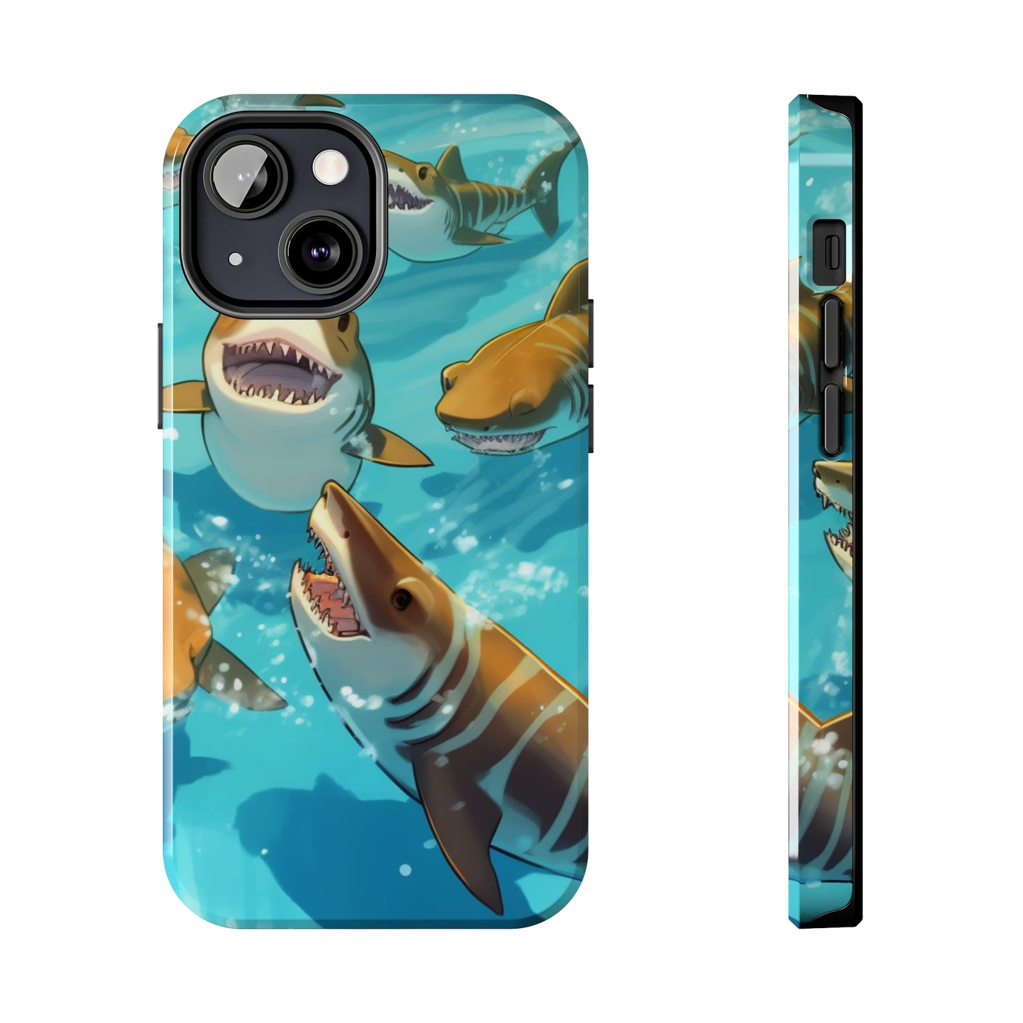 Tiger Shark: Ocean Marine Wildlife - Underwater - Tough Phone Cases