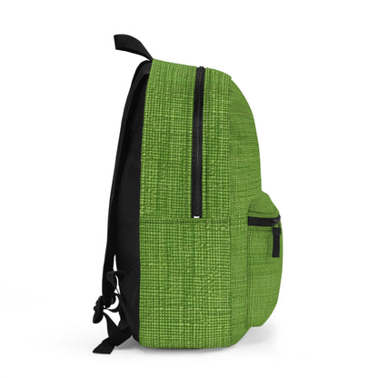 Olive Green Denim-Style: Seamless, Textured Fabric - Backpack