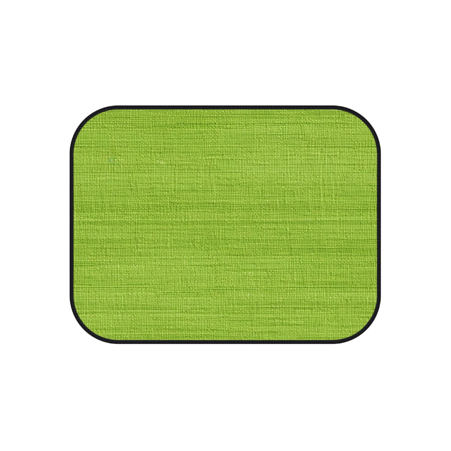 Lush Grass Neon Green: Denim-Inspired, Springtime Fabric Style - Car Mats (Set of 4)