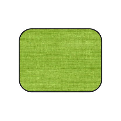 Lush Grass Neon Green: Denim-Inspired, Springtime Fabric Style - Car Mats (Set of 4)