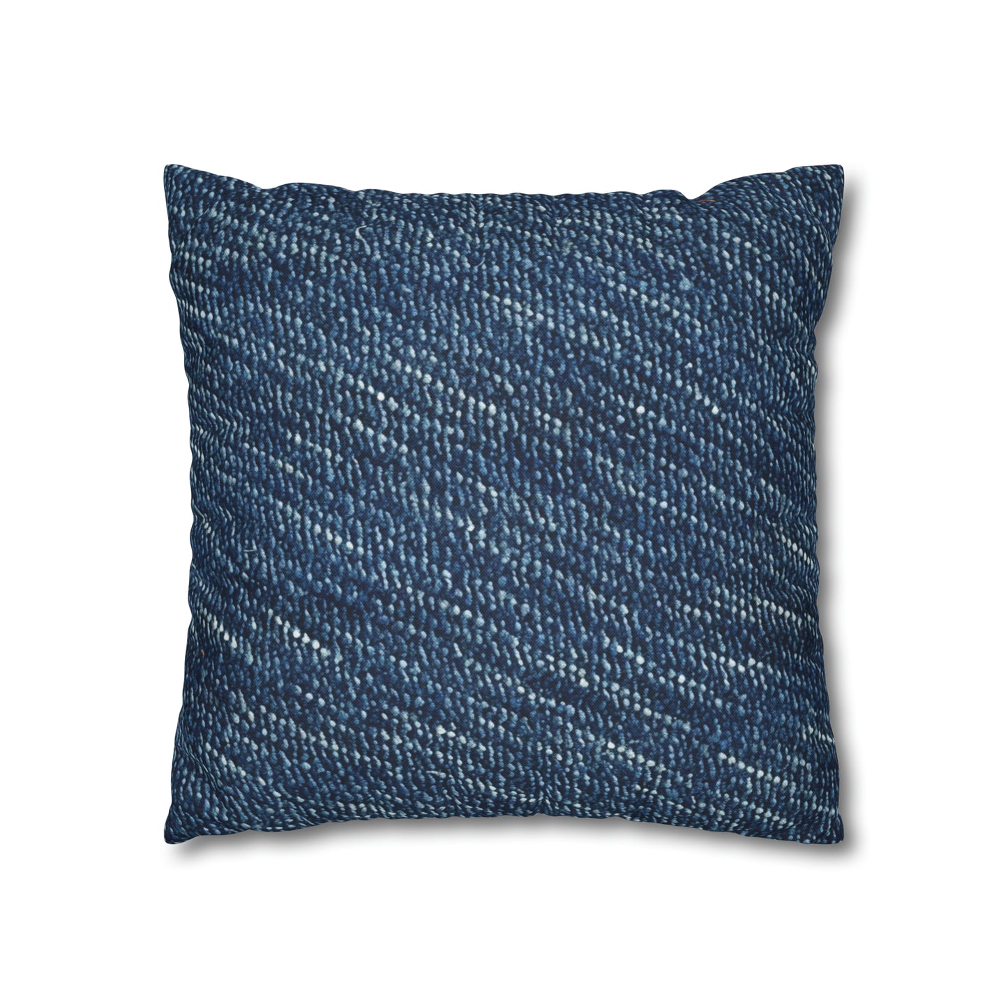 Denim-Inspired Design - Distinct Textured Fabric Pattern - Spun Polyester Square Pillow Case