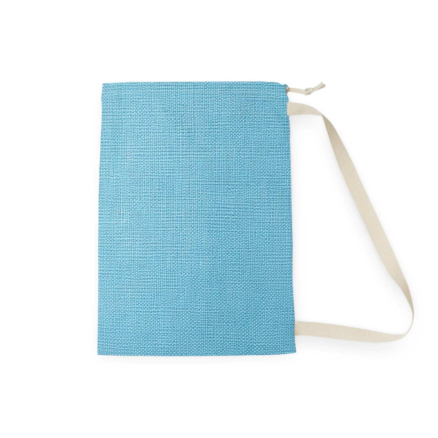 Bright Aqua Teal: Denim-Inspired Refreshing Blue Summer Fabric - Laundry Bag