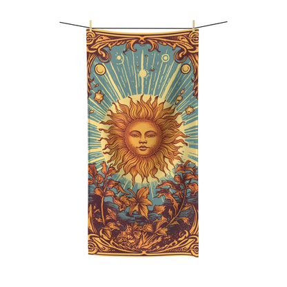 Sun Tarot Card Symbol of Growth, Life, and Radiance - Polycotton Towel