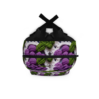 Crochet Grapes Pattern - Granny Square Design - Fresh Fruit Pick - Orchard Purple Snack Food - Backpack