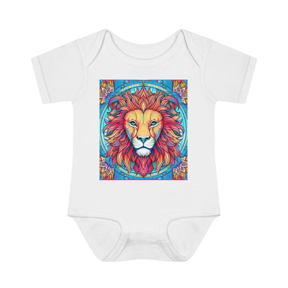 Astrological Leo - Cosmic Zodiac Constellation, Lion Symbol Art - Infant Baby Rib Bodysuit