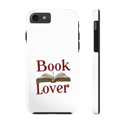 Open Book Embroidery Art: Book Lover Text for Avid Readers - Tough Phone Cases