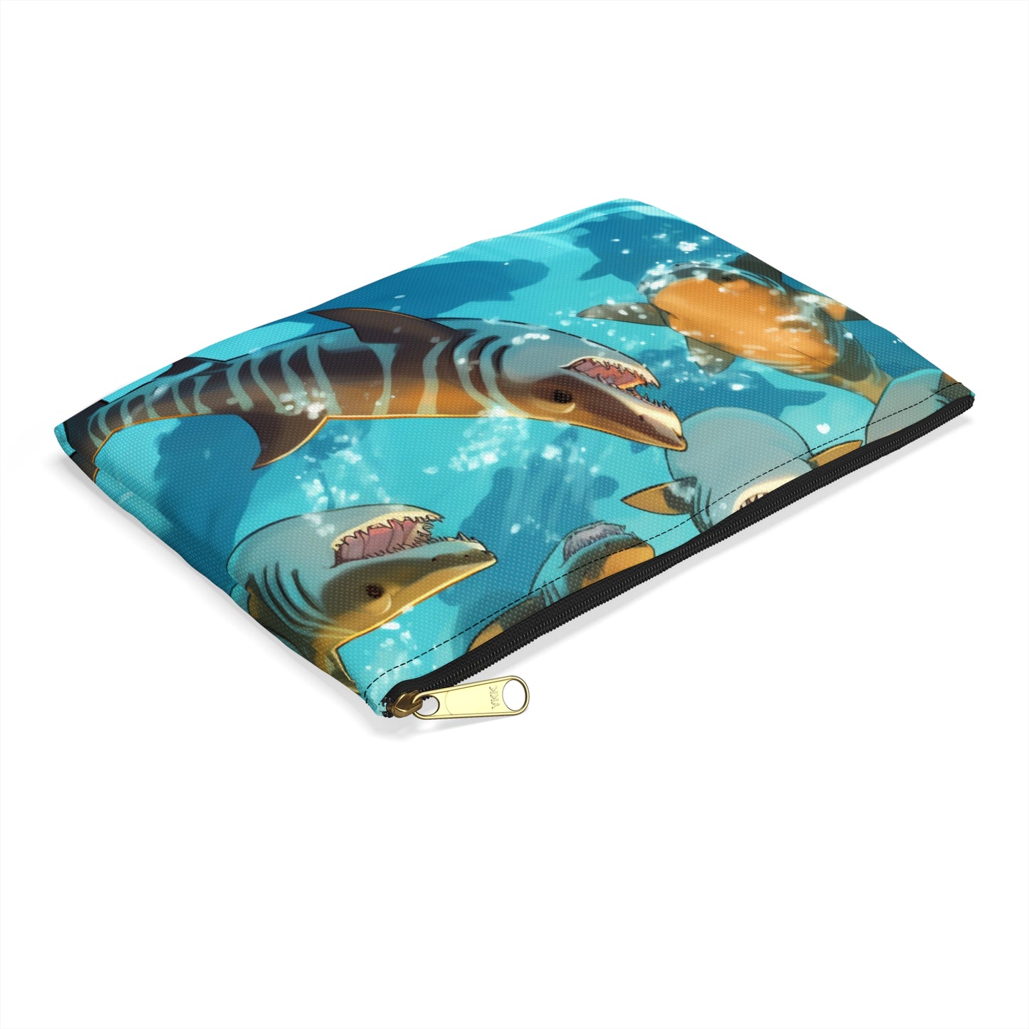 Tiger Shark: Ocean Marine Wildlife - Underwater - Accessory Pouch