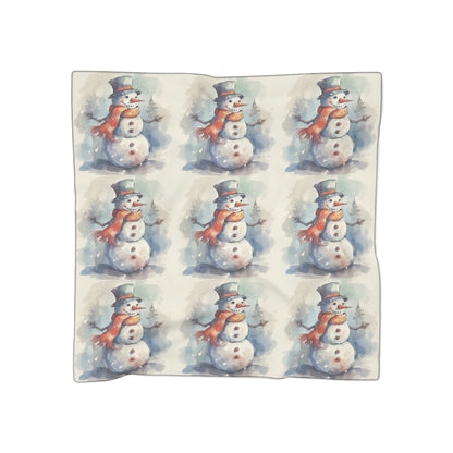 Frosty Winter Snowman Christmas - Poly Scarf