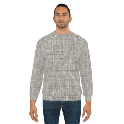 Silver Grey: Denim-Inspired, Contemporary Fabric Design - Unisex Sweatshirt (AOP)