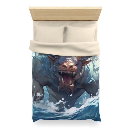 Bull Shark Fusion: Water Fantasy - Hybrid Ocean Marine Animal - Microfiber Duvet Cover