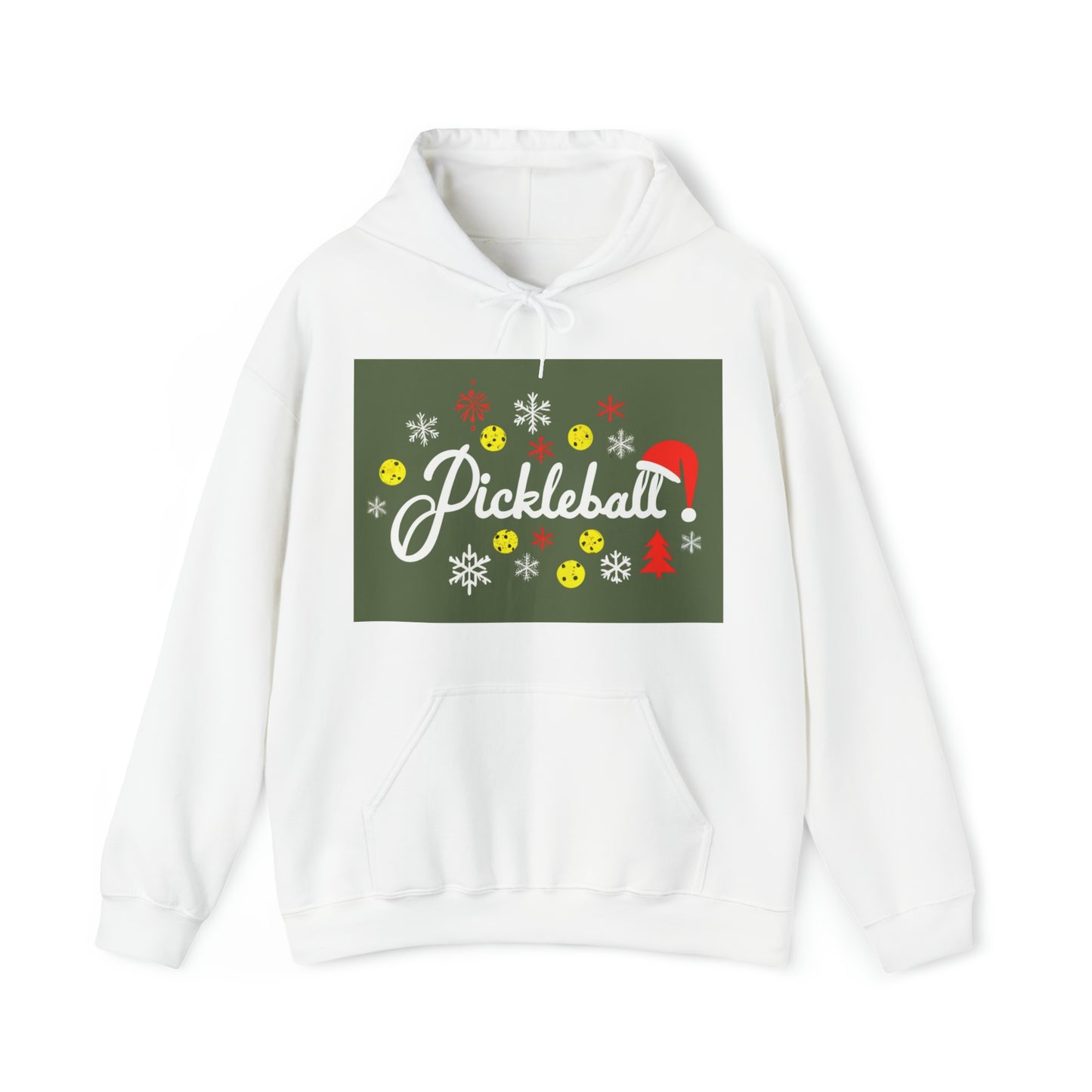 Día del Pickleball - Juego de pelota deportiva - Navidad navideña - Sudadera con capucha Unisex Heavy Blend™ 