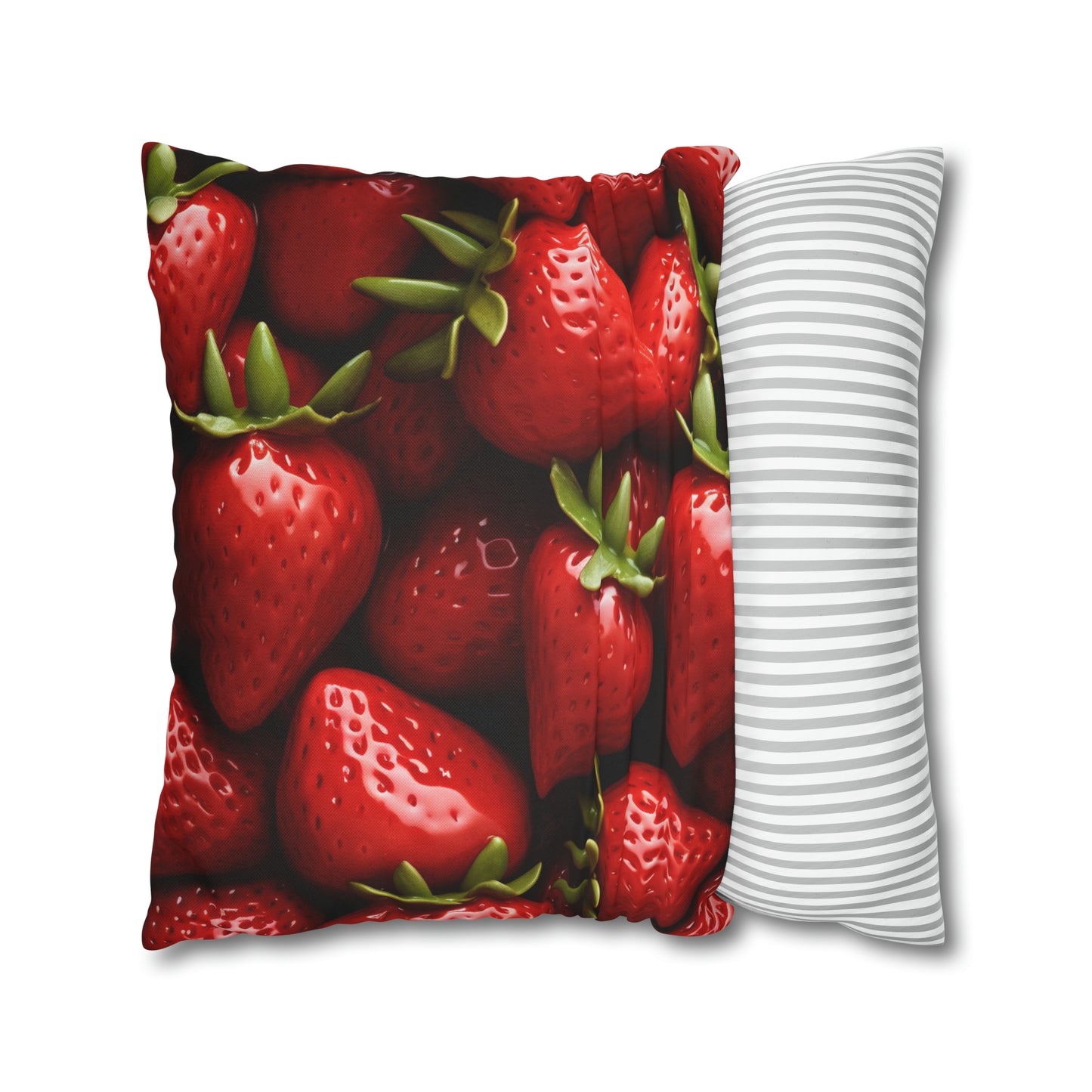 Strawberry Patch Picks: Home Decor and Gifts for the Ultimate Berry Fan - Spun Polyester Square Pillow Case