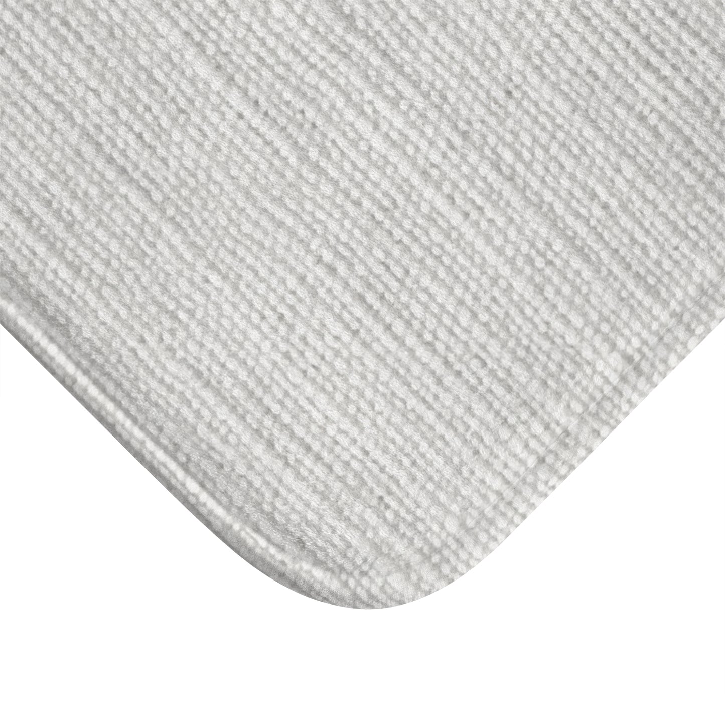 Chic White Denim-Style Fabric, Luxurious & Stylish Material - Bath Mat