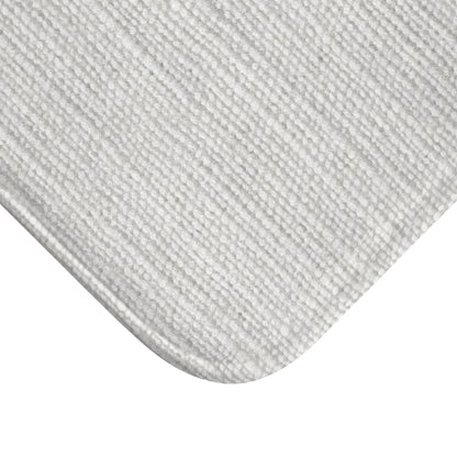 Chic White Denim-Style Fabric, Luxurious & Stylish Material - Bath Mat