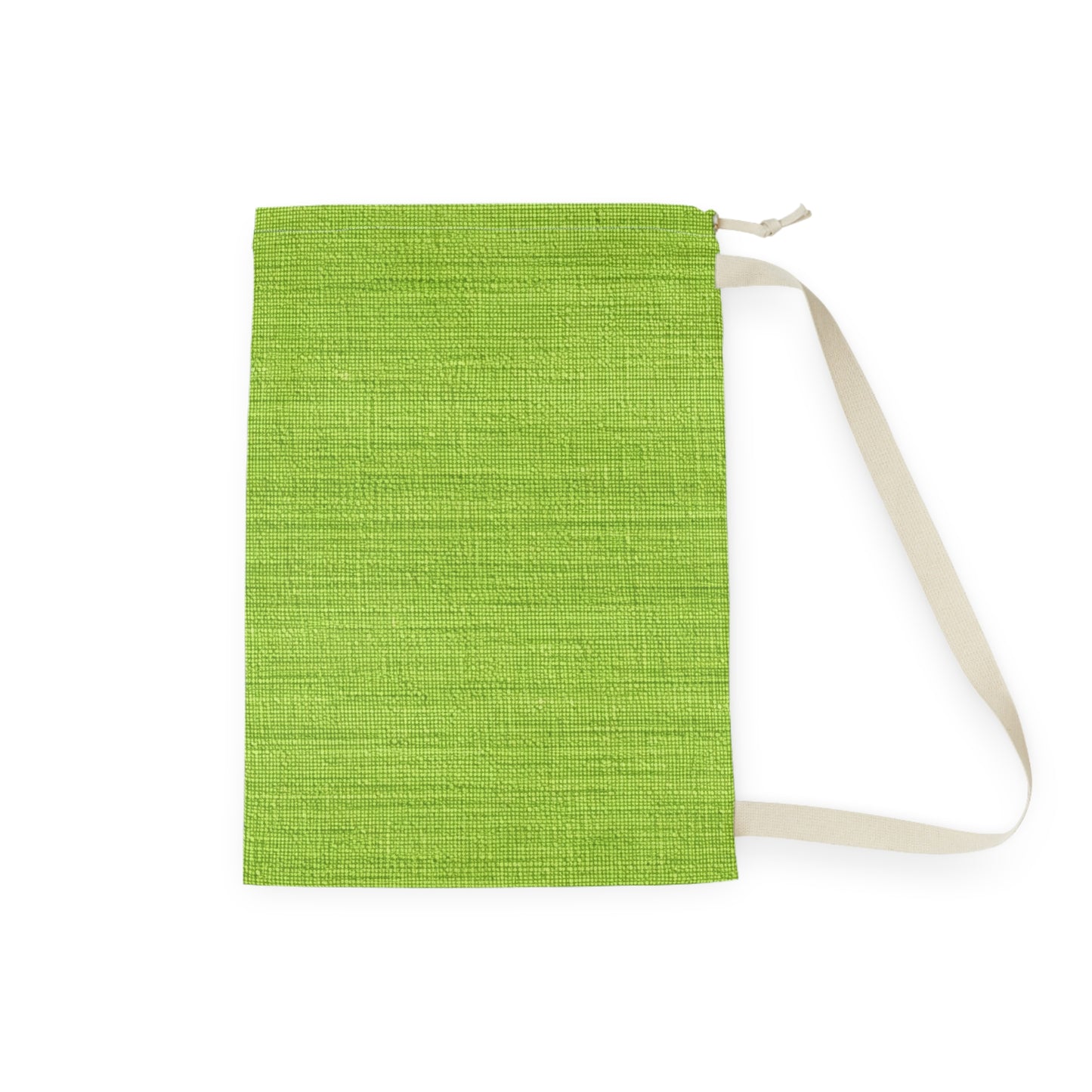 Lush Grass Neon Green: Denim-Inspired, Springtime Fabric Style - Laundry Bag